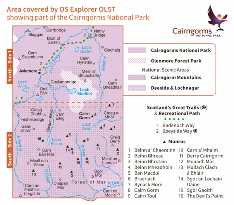 OS Explorer Map 57 - Cairn Gorm and Aviemore-1